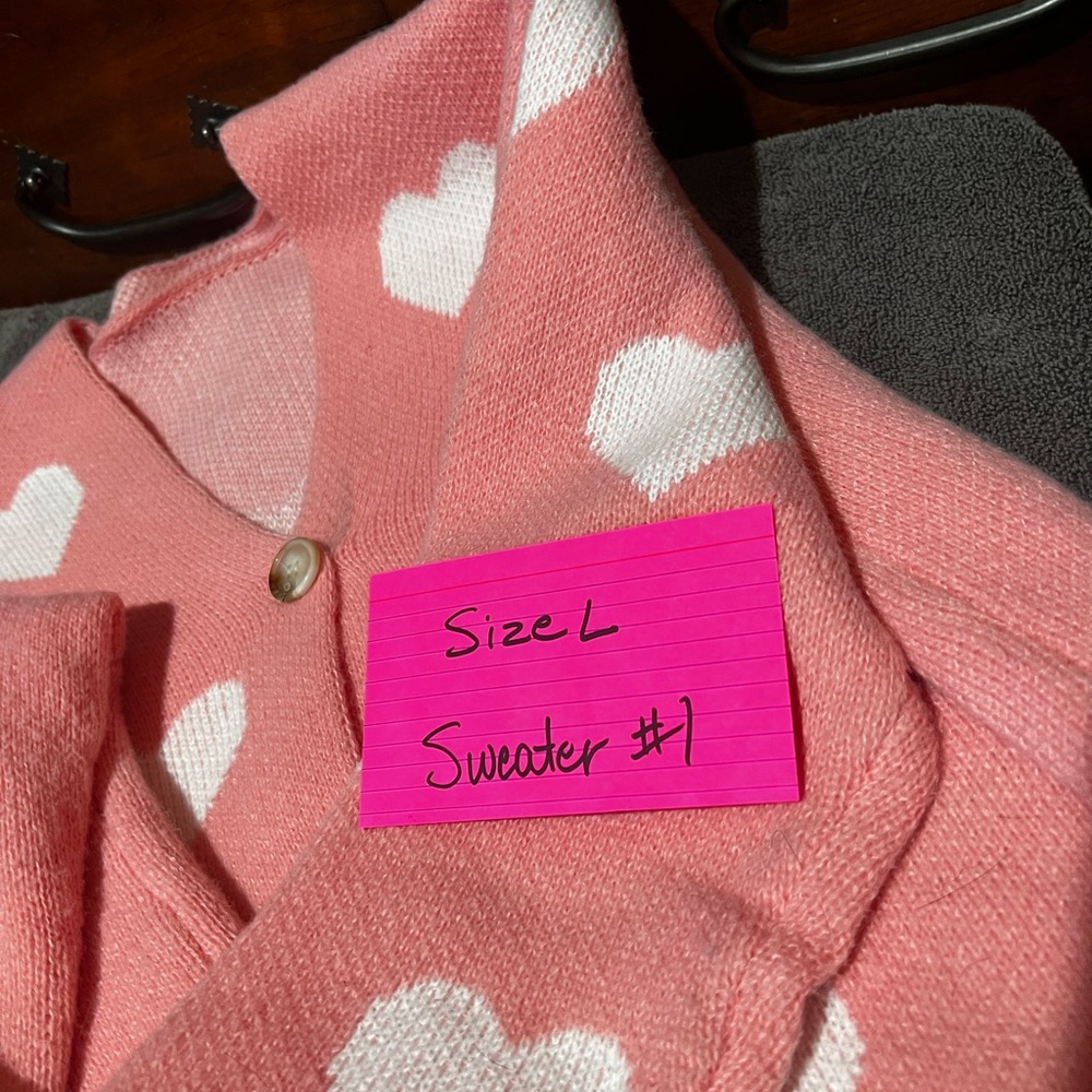 Pink Heart Sweater
